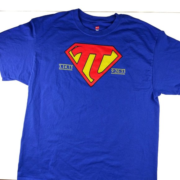 University of Arizona Math Pi Day Superman T Shirt - Picture 1 of 5